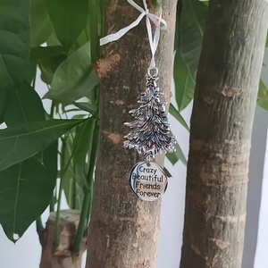 Custom metallo albero di natale ornamenti digitali stampati <span class=keywords><strong>souvenir</strong></span> per borse e auricolari custodie perfetti regali di natale - Product Image 2