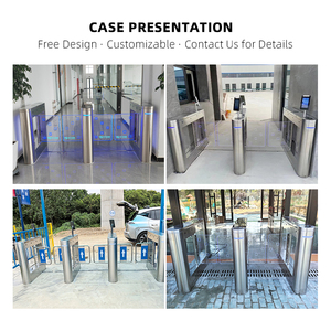 Lối vào an ninh cửa quay siêu thị kiểm soát truy cập tự động Swing turnstiles cổng Nhận dạng khuôn mặt kiểm soát truy cập - Product Image 3