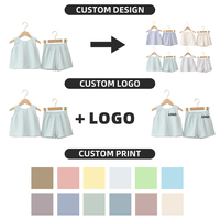 Vêtements pour bébés de qualité supérieure, fabriqués directement en usine, doux pour la peau, tenues assorties pour la famille, ensembles de vêtements pour bébés absorbant la transpiration