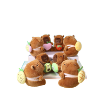 Nouveau porte-clés en peluche Capibara, jouet en coton PP 100%, poupée douce de 13-15 cm