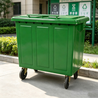 Conteneur à déchets en acier de 30 L, couleur personnalisée, logo, anti-rouille renforcé, poubelle de tri des déchets de rue