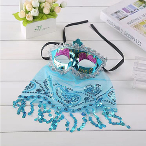 Voile de danse du ventre <span class=keywords><strong>pour</strong></span> adulte, demi-masque de performance, couvre-visage <span class=keywords><strong>pour</strong></span> enfant, idéal <span class=keywords><strong>pour</strong></span> les vidéos de célébrités d'Internet - Product Image 5