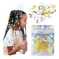 Shinein Papillon Crochet Perles Cheveux Poignets Accessoires Dreadlock Loc Bijoux Cheveux Tresse Anneau Charmes Pendentif pour Femmes Filles