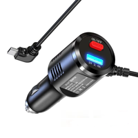 Chargeur de voiture multifonction USB DC avec interrupteur pour caméra embarquée, DVR, GPS et allume-cigare