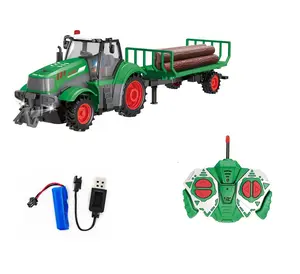 DWI Dowellin1/24プロフェッショナルRCトラックモデル4チャンネルRC農業用トラクター27Hzライト付き農業用トラック