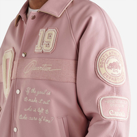 Vestes de baseball hiver personnalisé Chenille broderie Logo cuir véritable cuir Letterman Varsity veste pour hommes