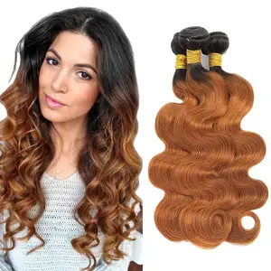 Wholesale high grade Brazilian Hair Weave Silky Straight 1B/30 Cheap Ombre Hair Extension Hair Bundles