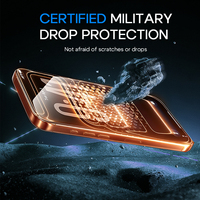 Étui de téléphone portable magnétique en TPU anti-empreintes digitales, verre trempé HD 9H de qualité AAA, sans bulles, personnalisé 3-en-1 pour 17 Pro
