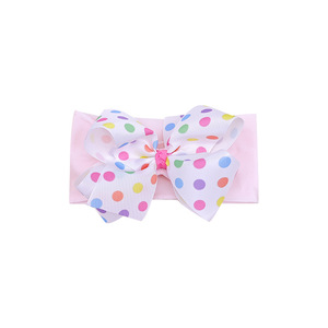 C & J Yanye <span class=keywords><strong>fascia</strong></span> colorata con fiocco a pois rosso mela morbido copricapo in cotone per bambini <span class=keywords><strong>fascia</strong></span> elastica - Product Image 3