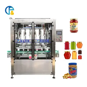 Prezzo di fabbrica controllo digitale pasta spessa riempitrice pneumatica burro miele ketchup riempitrice