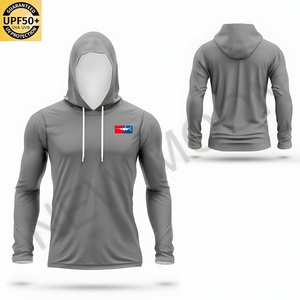 Chemise de pêche personnalisée UPF50 Protection solaire Camouflage Manches longues à capuche Séchage rapide Anti-UV Vêtements de pêche en plein air - Product Image 2