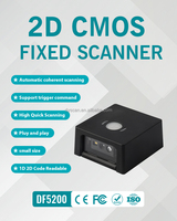 Escáner de código de barras de escritorio USB RS232 Montaje fijo de alta densidad 1D 2D QR Código de barras CMOS Lector de escáner