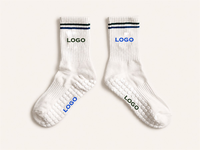 Chaussettes de yoga et de Pilates Reformer pour femmes, antidérapantes, à logo personnalisé, rayées, jacquard, mi-mollet, haute qualité, fabriquées par le fabricant Glacier