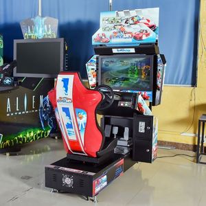 เครื่องเกมแข่งรถ OutRun แบบหยอดเหรียญเชิงพาณิชย์ หน้าจอ HD 32 นิ้ว เครื่องจำลองการขับขี่สำหรับศูนย์เกม - Product Image 3