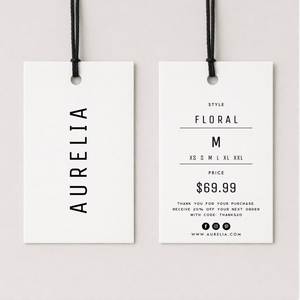 Etiquetas de ropa con logo impreso personalizadas, bolsas de etiquetas de ropa de papel kraft ecológicas, etiquetas para calzado, laminación, colores personalizados - Product Image 1