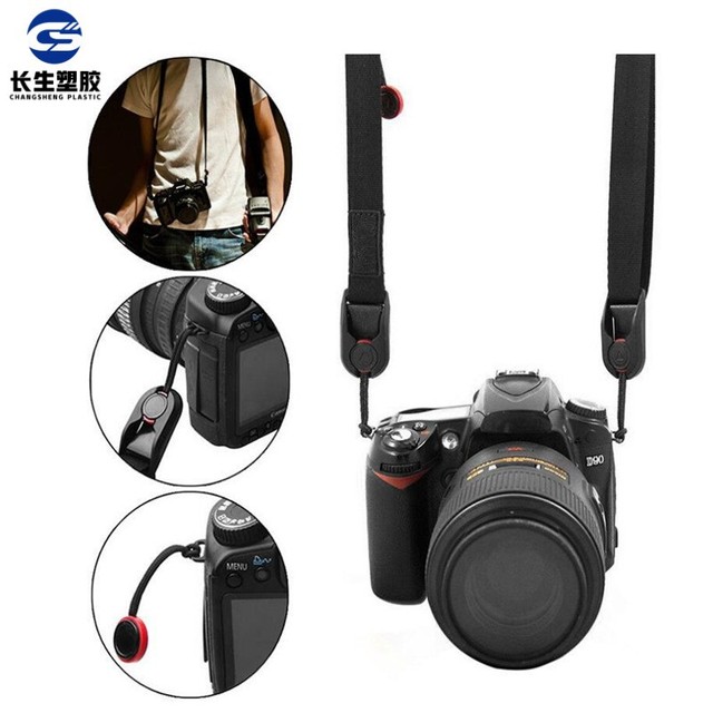 Black 45cm Large DSLR Mirrorless Camera Strap for and for Anti-Loss Shoulder and Wrist Lanyard Protective Accessory