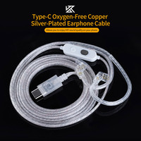 Câble KZ 47 avec double microphone et fonction d'égalisation, câble de mise à niveau pour écouteurs haute définition, câble détachable Type-C pour casque