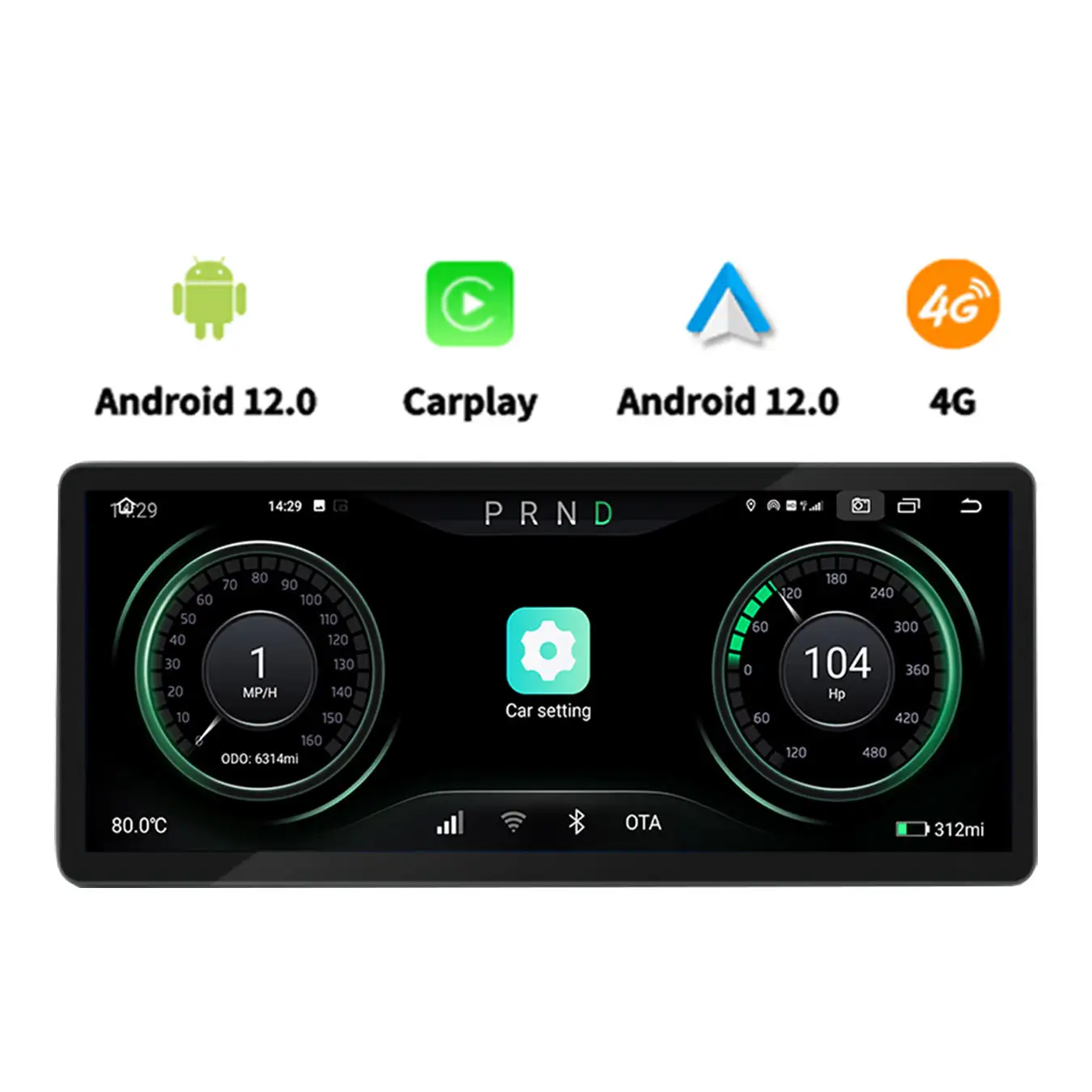 10.3 ''inch màn hình cảm ứng di động đài phát thanh xe Carplay 4 gam GPS navigation DVD Player phổ không dây Carplay Android tự động màn hình