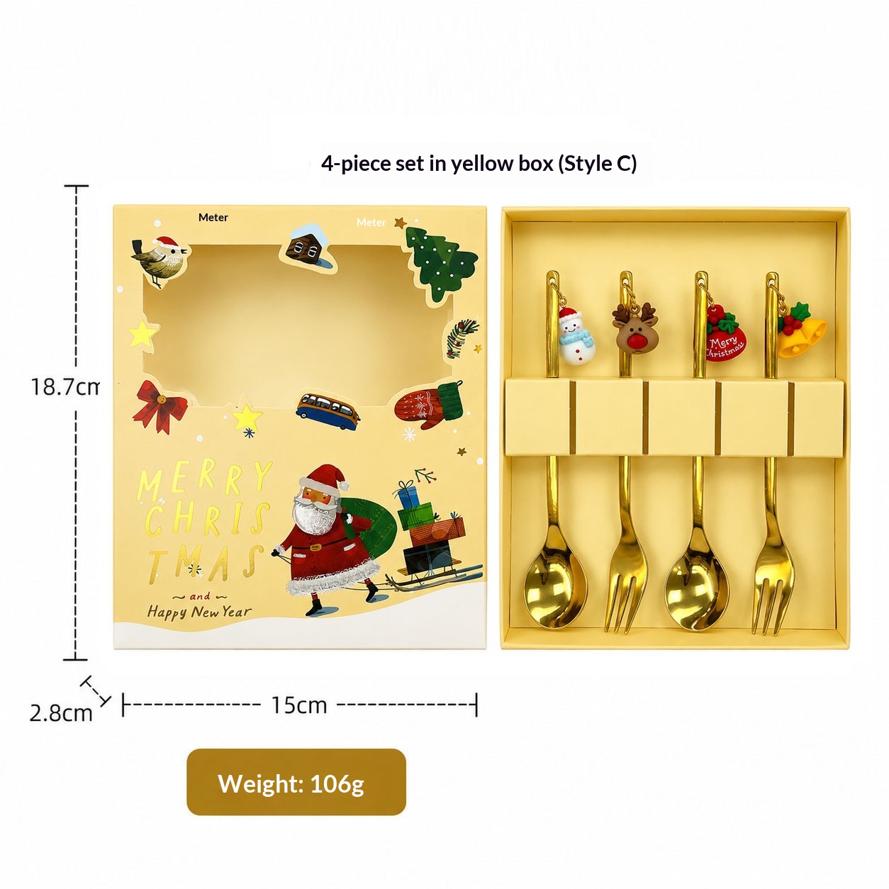 Golden box set of 4 C