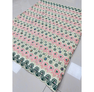 Tissu de Luxe en Coton Brocart Jacquard Brodé Africain de 5 Yards, Prix de Gros, Écologique, <span class=keywords><strong>Marque</strong></span> TopLace, pour Mariage et Fête - Product Image 4