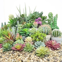 Succulentes en gros décoratif mini cactus assortiment extérieur intérieur suspendu arrangement plantes artificielles succulentes à vendre