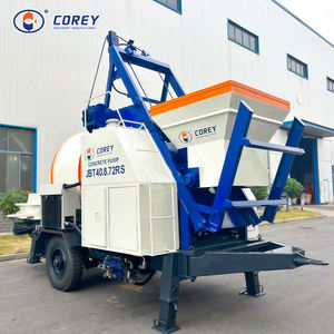 Bomba de Concreto Eléctrica/Diésel de Fábrica Corey, Pequeña, Portátil, de Alta Eficiencia, 40m/H, Gran Capacidad, 40m Vertical - Product Image 1