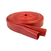 Tuyau d'incendie SLfire 15 bars 2 pouces 30 m en PVC rouge à double enveloppe, durable, flexible, haute pression pour équipement de lutte contre l'incendie