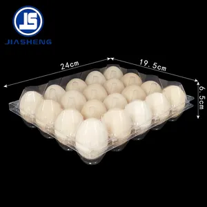 Customizable Wholesale Clear Stackable Disposable 20 Holes Sealed Egg Cartons For Chicken Eggs