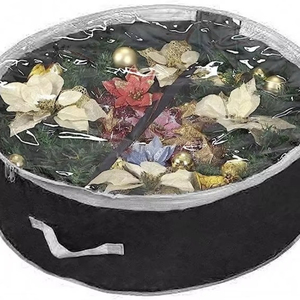 Contenedor de Almacenamiento para Coronas Navideñas de 30 Pulgadas, Bolsas de Plástico PVC Transparentes para Guardar Coronas, Venta Caliente de Fábrica BSCI - Product Image 2