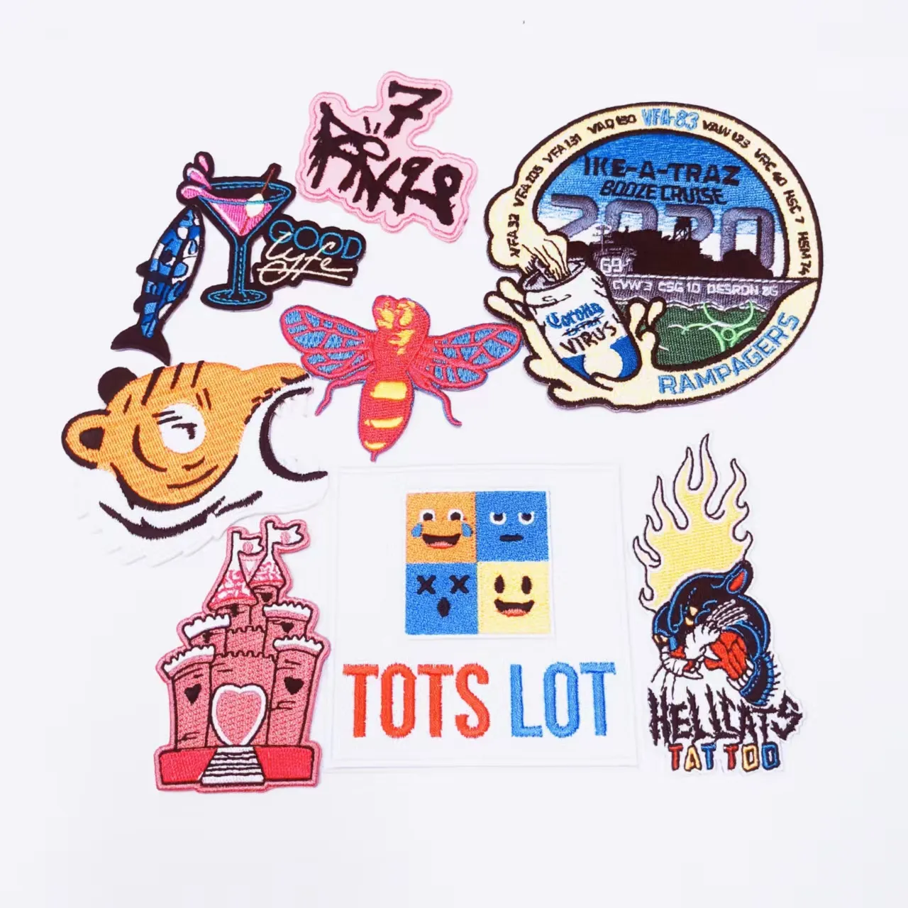 Patch Manufacturer Custom 3D Personalized Embroidery Patches Heat Press Sew On Iron On Embroidered Patches For Clothing