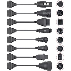 Ensemble complet de voiture 8 pièces câbles de camion compatibles avec le câble <span class=keywords><strong>delphi</strong></span> ds150e tcs cdp pro MVD wow snooper obd2 - Product Image 1