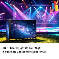 Cabine DJ pliable à six volets avec LED P3.91, cabine DJ portable pour mariage, fête, boîte de nuit et événements