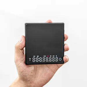 Üretici dayanıklı mutfak silikon Mat dijital kahve ölçeği ile ölçek tepsisi dijital ekran Mini ölçek