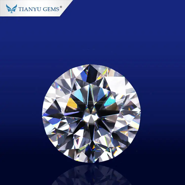 Moissanite Nhà Sản Xuất Trung Quốc Vòng Hoàn Hảo Cắt 2.5 Carat Lỏng Tổng Hợp Moissanite Kim Cương Cho Nhẫn Bông Tai