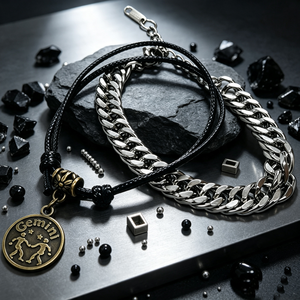 Modische Edelstahl-Armbandsets, trendige Unisex-Schmucksets mit zwölf Sternzeichen-Anhängern, Glücksarmbänder im <span class=keywords><strong>Set</strong></span> - Product Image 4