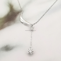Collier pendentif populaire en or véritable 14K, bijoux Moissanite, cadeau pour femmes, collier en or jaune AU585, or chinois