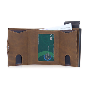Portafoglio in Alluminio Personalizzato, Sottile Porta Carte di Credito in Metallo con Blocco RFID, Design Minimalista in Pelle PU Crazy Horse - Product Image 3