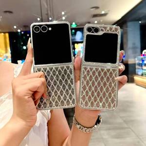 Sang trọng lấp lánh Chrome Bumper đầy đủ tinh thể kim cương chống sốc điện thoại trường hợp bìa cho Samsung Z lật 7 6 5 4 điện thoại di động trường hợp - Product Image 3