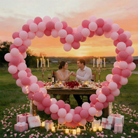 Arche de ballons en métal en forme de cœur avec base pour mariages en extérieur et en intérieur, propositions de mariage, décorations d'anniversaire