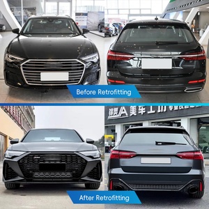 Kit de carrosserie RS6 pour Audi A6 2018-2019 : Nouveau pare-chocs avant et arrière avec calandre et feux antibrouillard, installation facile - Product Image 2