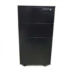 Modern 3 Drawer Metal Mobile Pedestal <b>Cabinet</b> Office Hospital Hotel Movable Storage Mechanical Digital Lock Pedestal <b>Cabinet</b> - Product Image 1