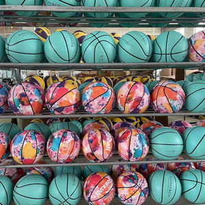 Pallone da <span class=keywords><strong>Basket</strong></span> in Gomma Misura 7 Ufficiale <span class=keywords><strong>con</strong></span> Logo Personalizzato Stampato - Product Image 6