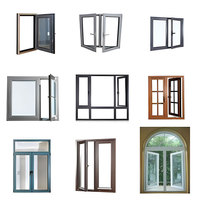 Fenêtres à battants en aluminium à double vitrage sur mesure, design professionnel, avec moustiquaire