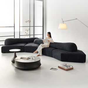 <b>Large</b> Villa Hotel Full Sponge Rock Sectional Set Vacuum Integrated Compression Irregular Module Combination Modern Style - Product Image 2