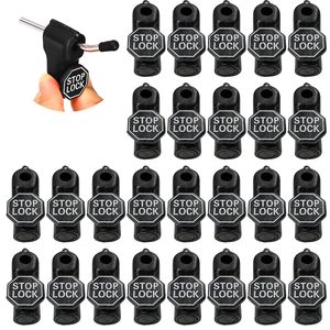 Lot de 100 verrous de sécurité pour crochets, 6 mm, en plastique, <span class=keywords><strong>aimant</strong></span>és, noirs, <span class=keywords><strong>antivol</strong></span>, pour présentoirs de magasin de détail - Product Image 1