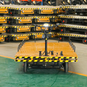 รถเข็นไฟฟ้าแบบพื้นเรียบพร้อมดิสก์เบรกสี่ล้อ สำหรับขนส่งสินค้า แบตเตอรี่ปรับแต่งได้ OEM เหล็กกล้าสำหรับงานหนัก - Product Image 5