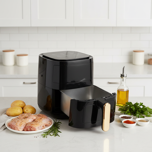 Pré-vente <span class=keywords><strong>Friteuse</strong></span> à air 5L avec panier intérieur en acier inoxydable, 6 programmes, commande tactile numérique, appareil de cuisine électrique intelligent de haute qualité - Product Image 4