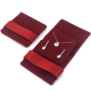 Fabricación collar de lujo sobre de embalaje bolsa de terciopelo con logotipo personalizado - Product Image 6