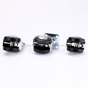 Roulettes plates silencieuses de 2 pouces, roulettes industrielles pivotantes, rouleaux à roulement à tige M8 - Product Image 4