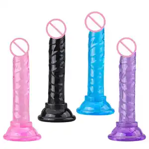 5.7 inci jeli lembut Mini rasa nyata realistis mainan seksi Dildo Vibe untuk hadiah toko seks